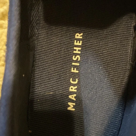 ❤️Marc Fisher Sneaker Deyla Knit Logo Comfort Womens Slip On Blue Size 7… - Picture 4 of 5